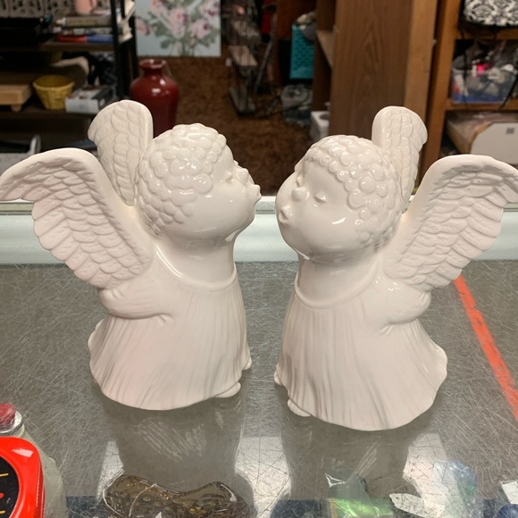 Pair fitz & Floyd angel candleholders - Picture 1 of 4